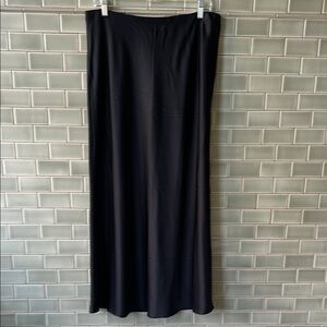 Abercrombie Satin Maxi Skirt (Black)